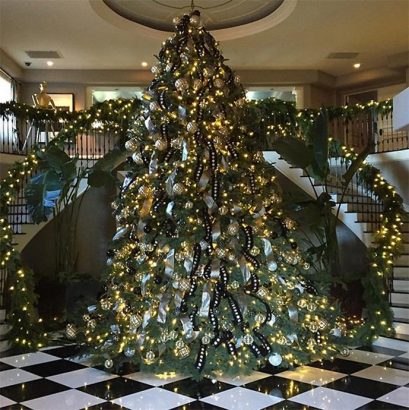 Inspiring decorations of celebrities Christmas trees